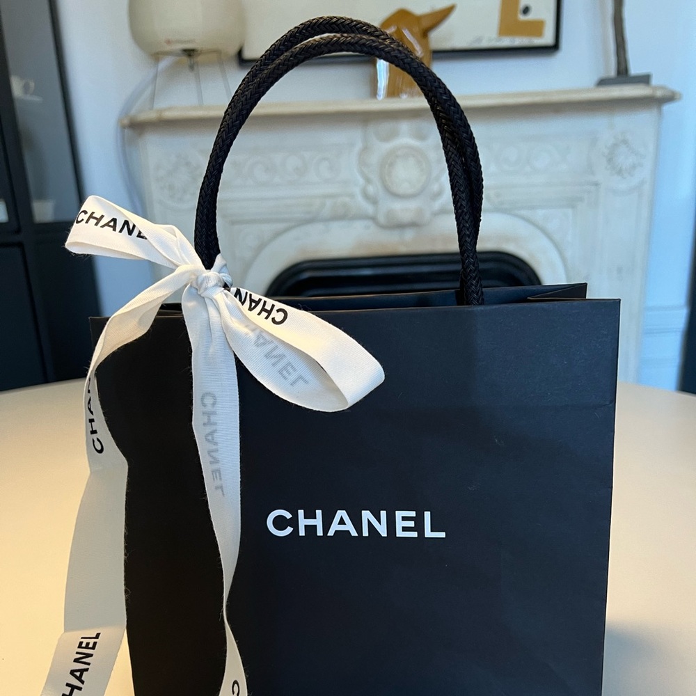Empty authentic empty Chanel shopping bag